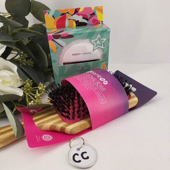 Professional Boar Salon Bristle Paddle Brush & AF Selfie Ring Light NEW - Picture 8 of 9